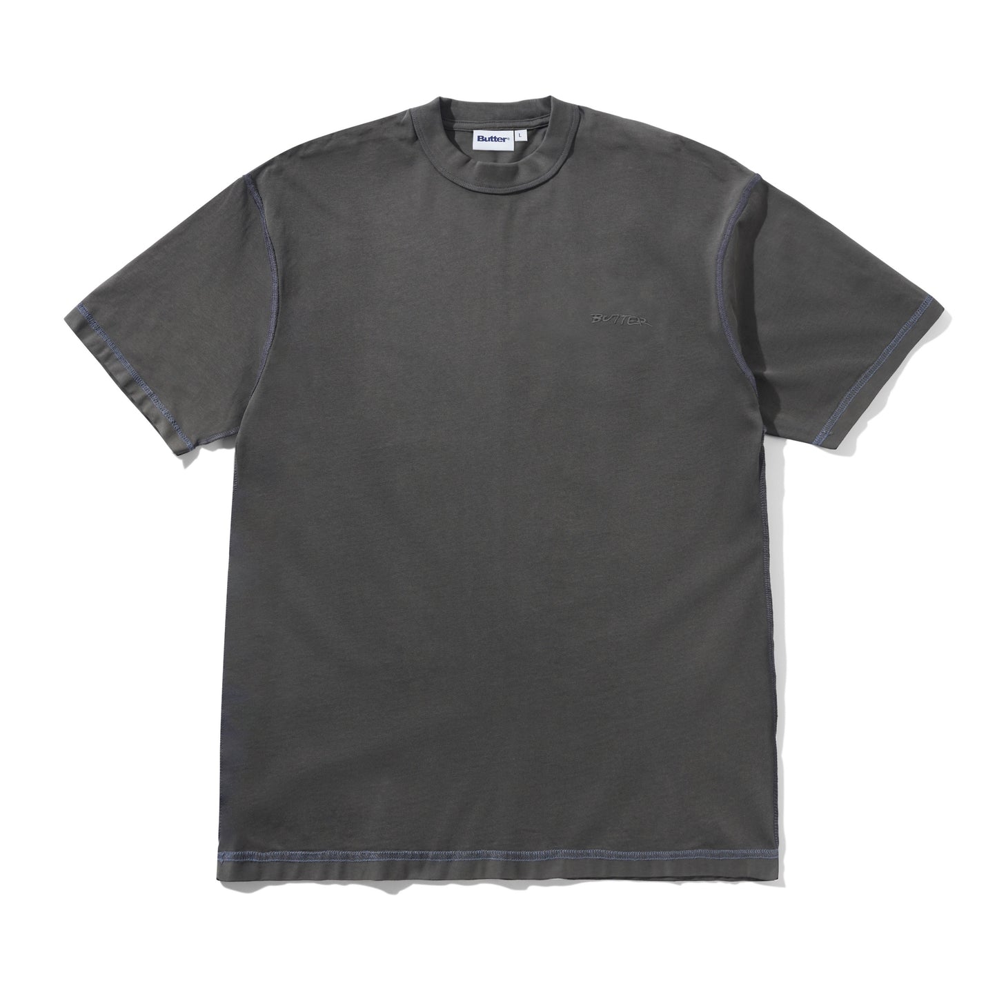 Butter Inside Out Tee, Washed Black