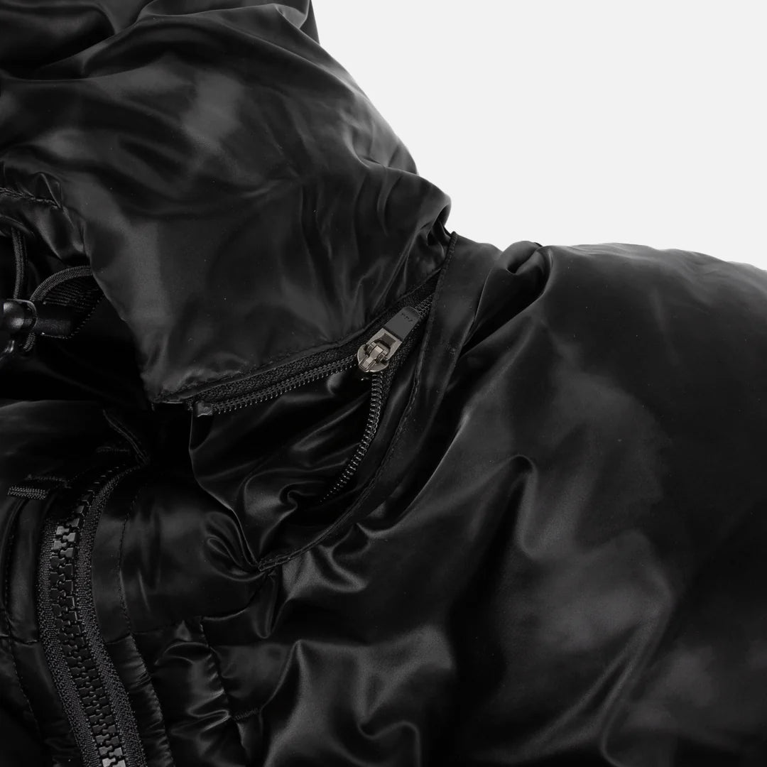 Dime Wavy Puffer Jacket Smoke Black