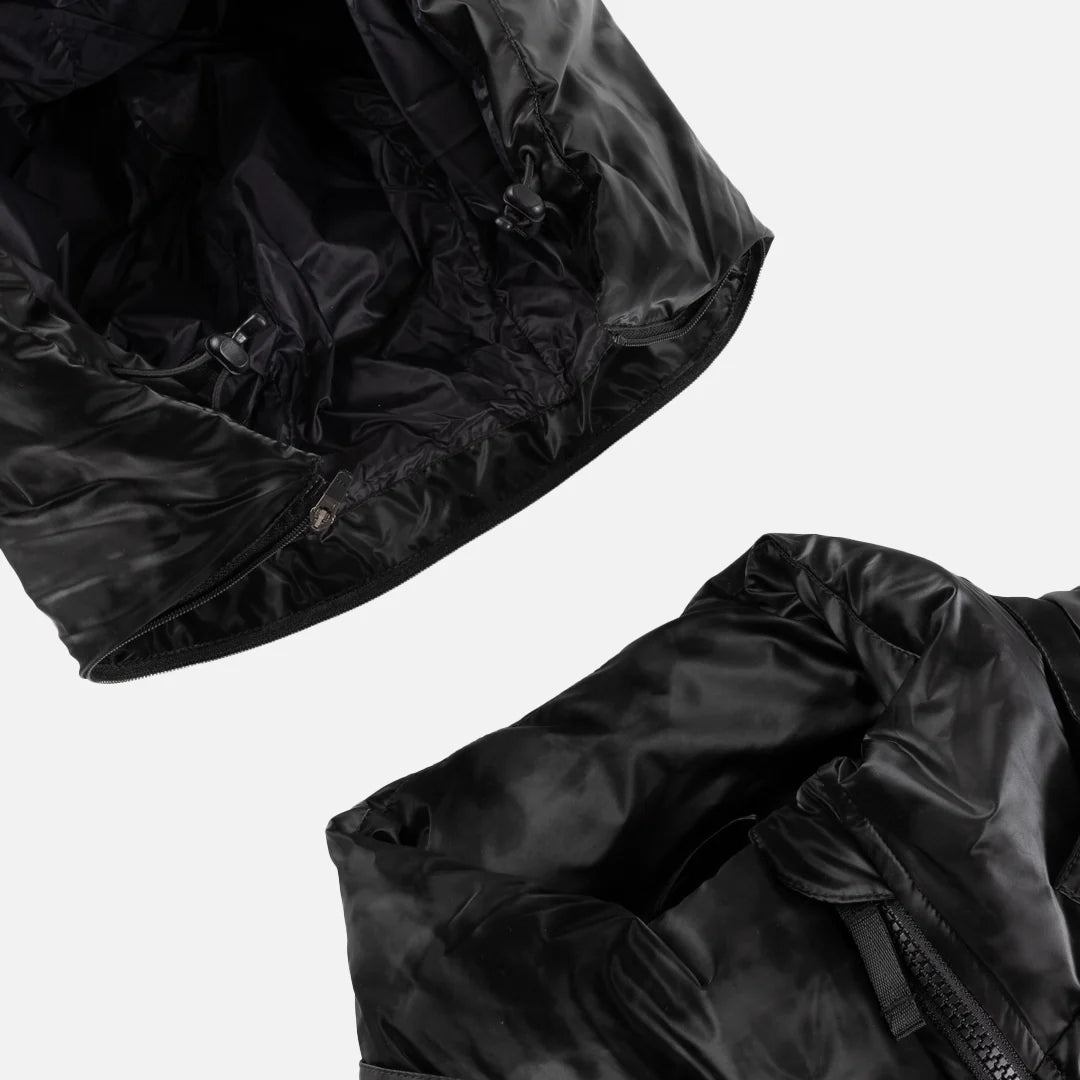 Dime Wavy Puffer Jacket Smoke Black