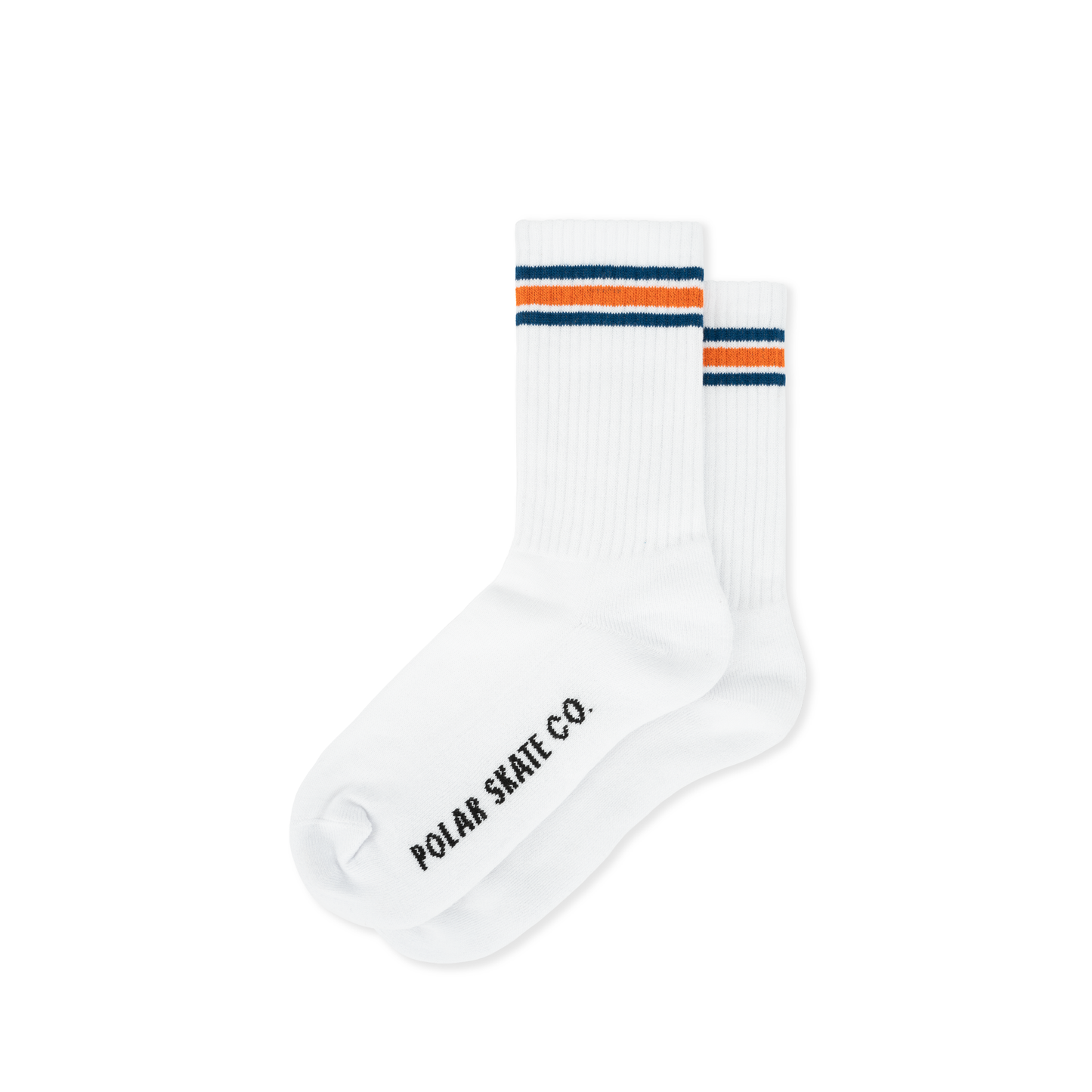 Polar Stripe Socks White/ Blue/ Orange