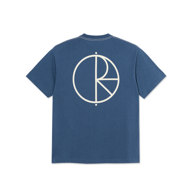 Polar Contrast Stroke Logo T-Shirt Grey Blue