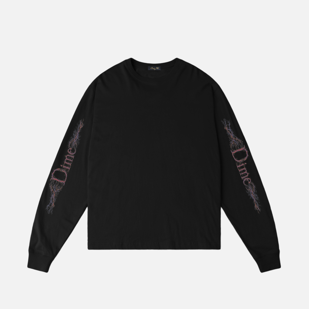 Dime Classic Veins LS T-Shirt Black