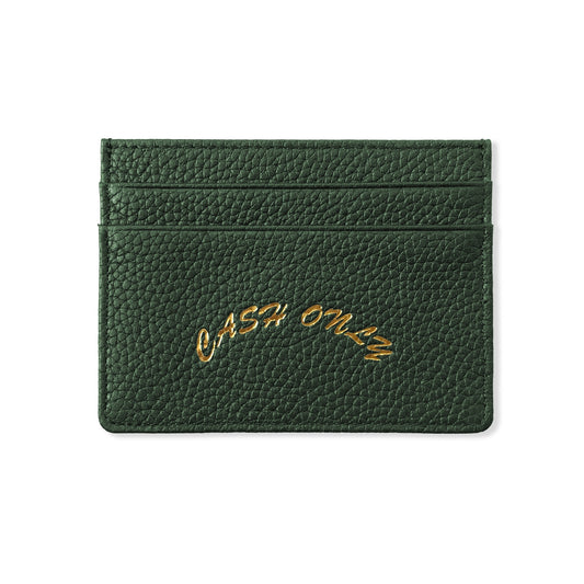 Cash Only Leather Cardholder Emerald