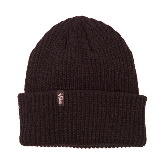 Mañana Ribbed Beanie Black