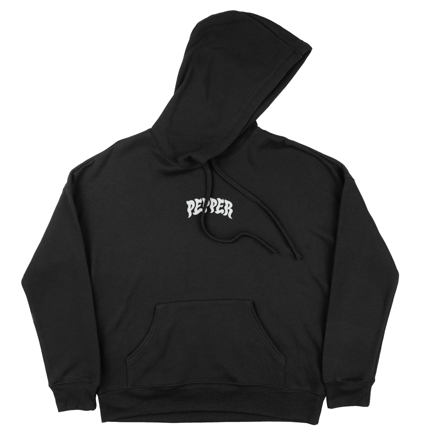 Pepper Embroidered Hoodie Black