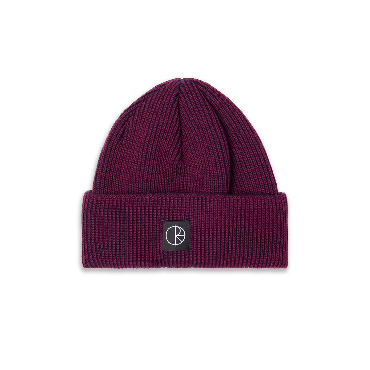 Polar Lines Merino Beanie - Wine/Navy