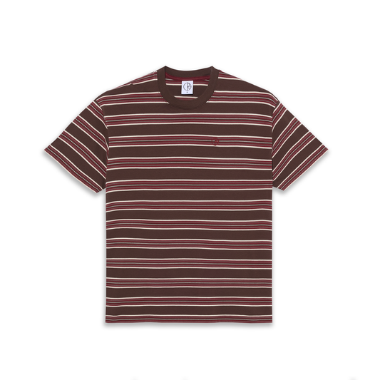 Polar Tee | Stripe - Brown/Red