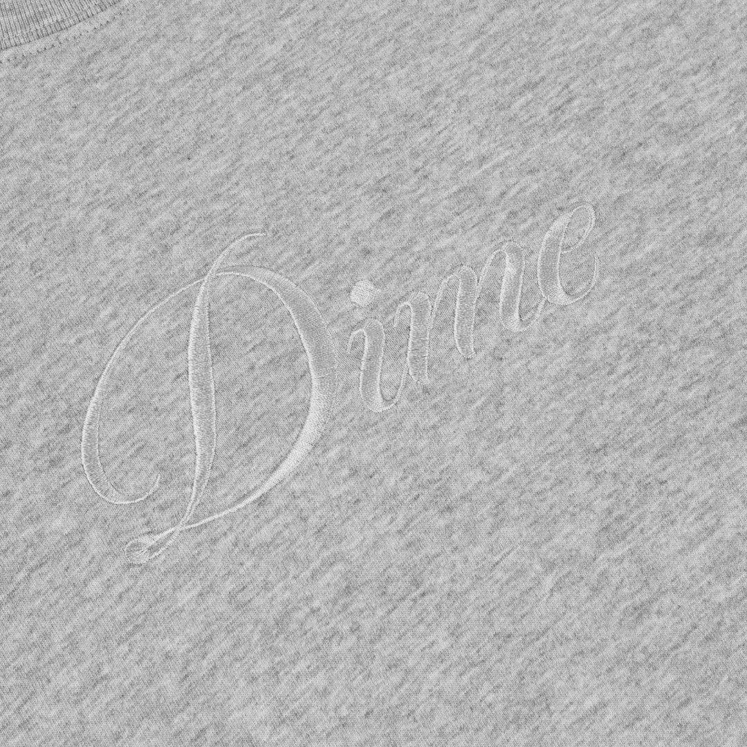 Dime Cursive T-Shirt Heather Grey