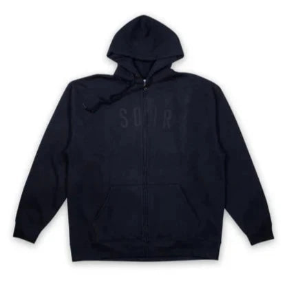 Sour Army Zip Hood Black