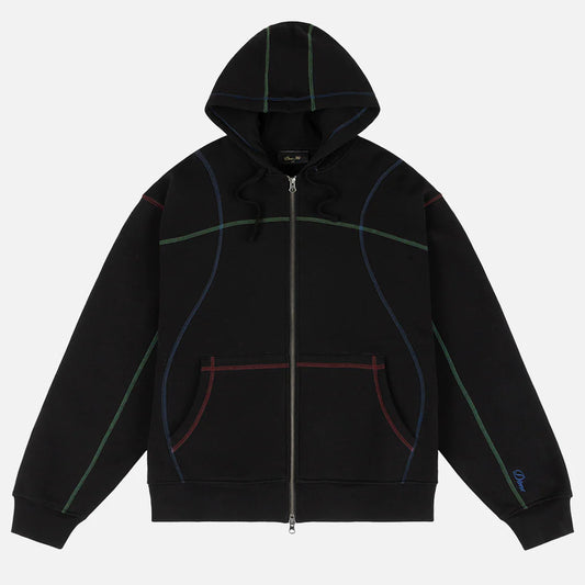 Dime Court Zip Hoodie Black Multi