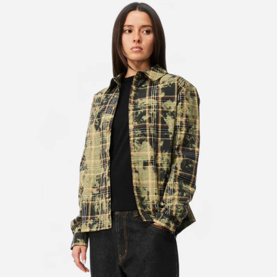 Dime Flannel Shirt Bleached Beige