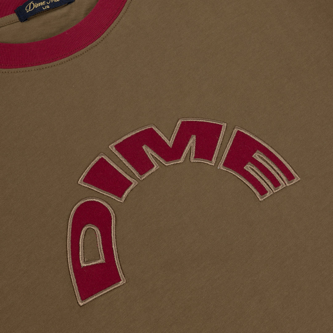 Dime Arch Ringer T-Shirt Brown