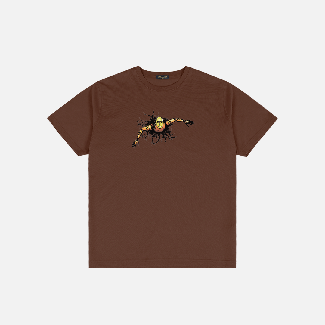 Dime Crashed T-Shirt Dark Brown