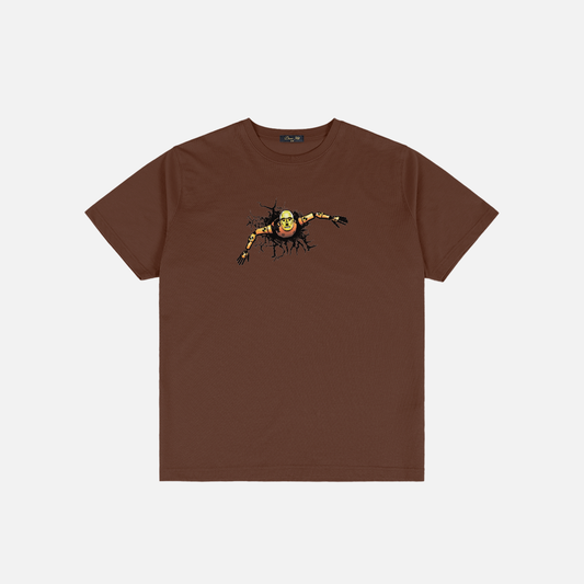 Dime Crashed T-Shirt Dark Brown