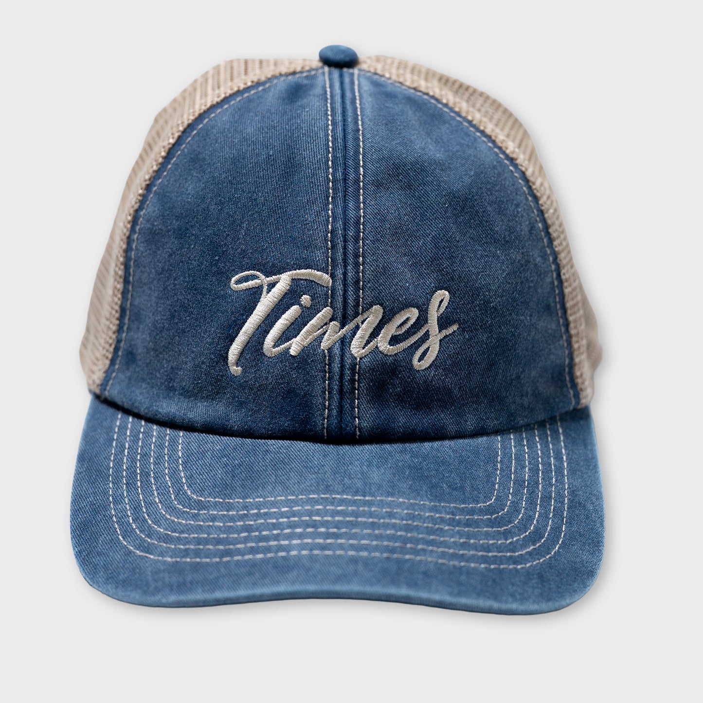 Times Vintage Cursive Trucker Denim/Natural