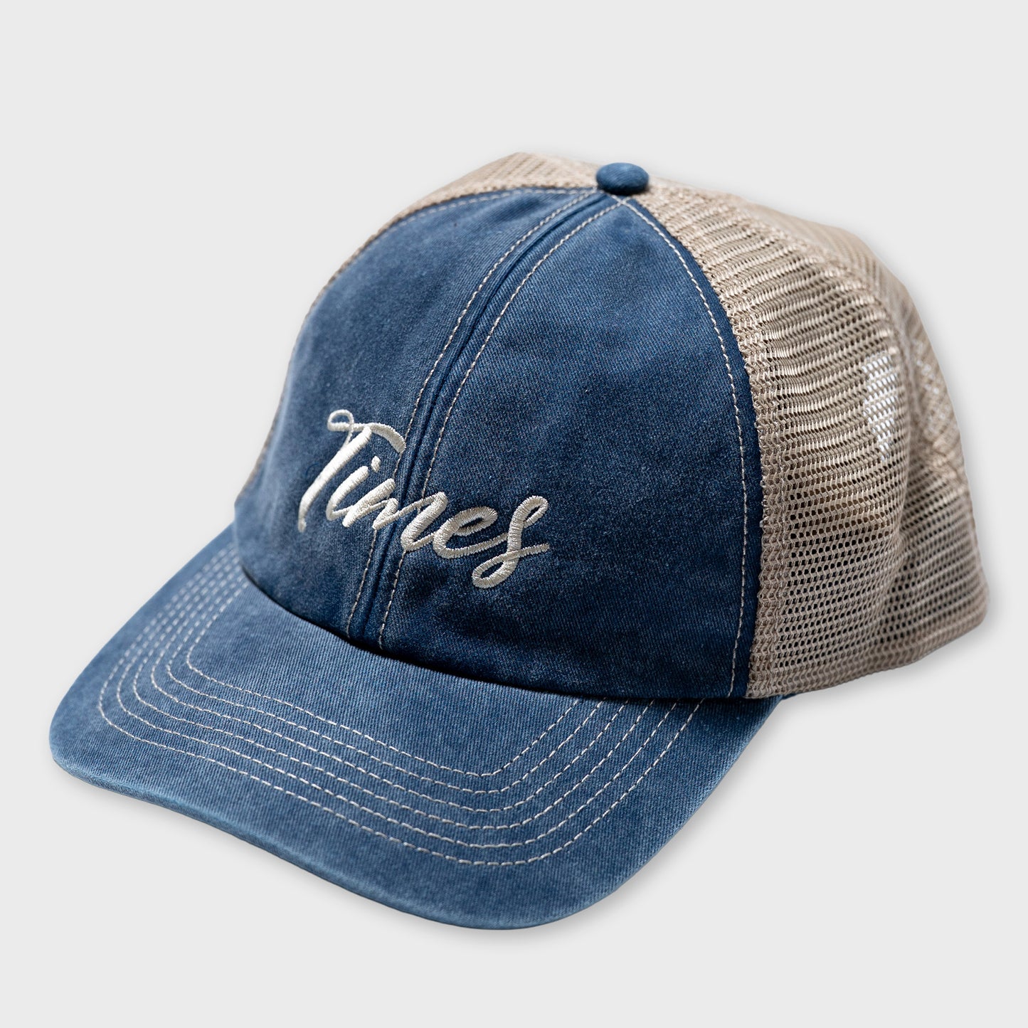 Times Vintage Cursive Trucker Denim/Natural