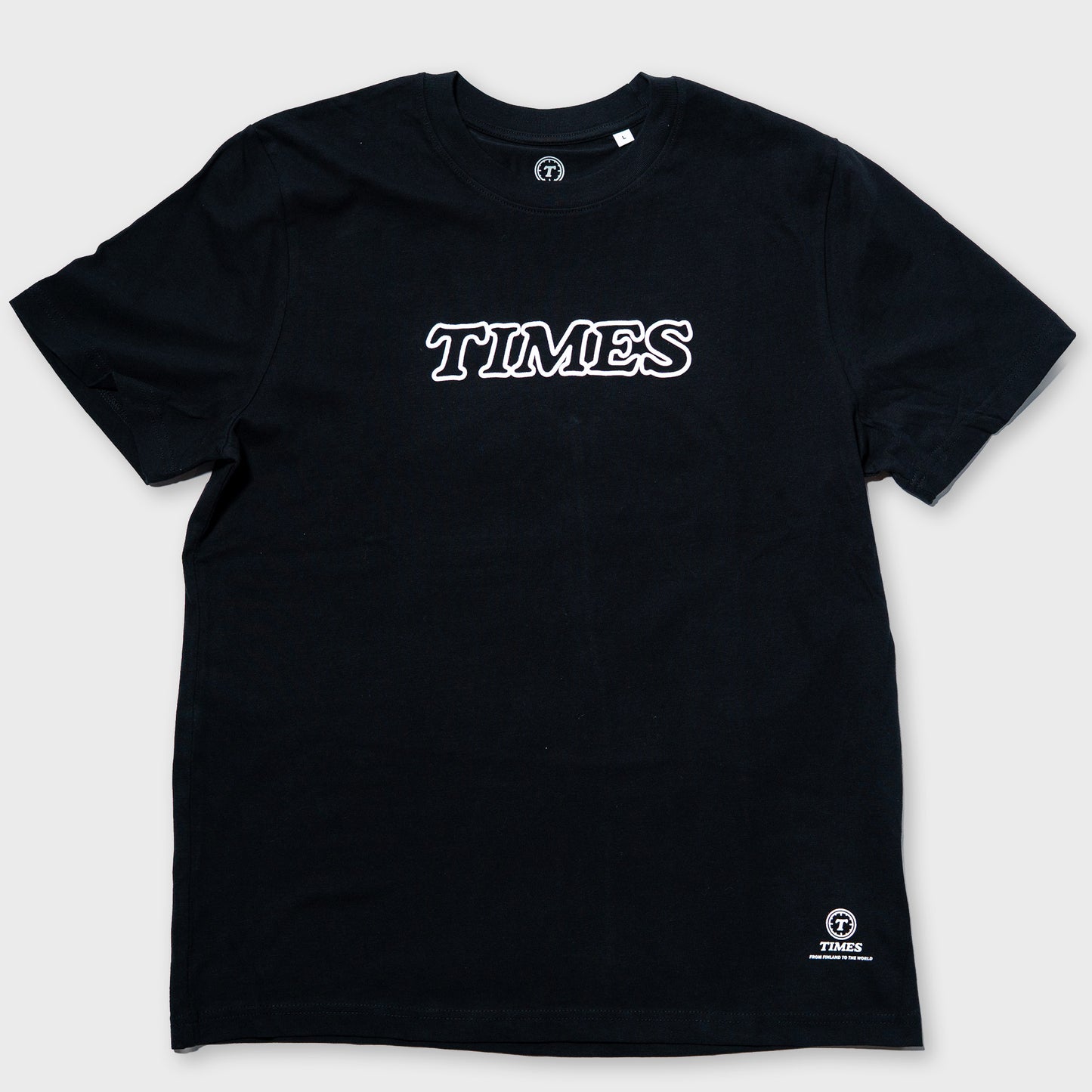 Times Logo Outlines T-Shirt Black