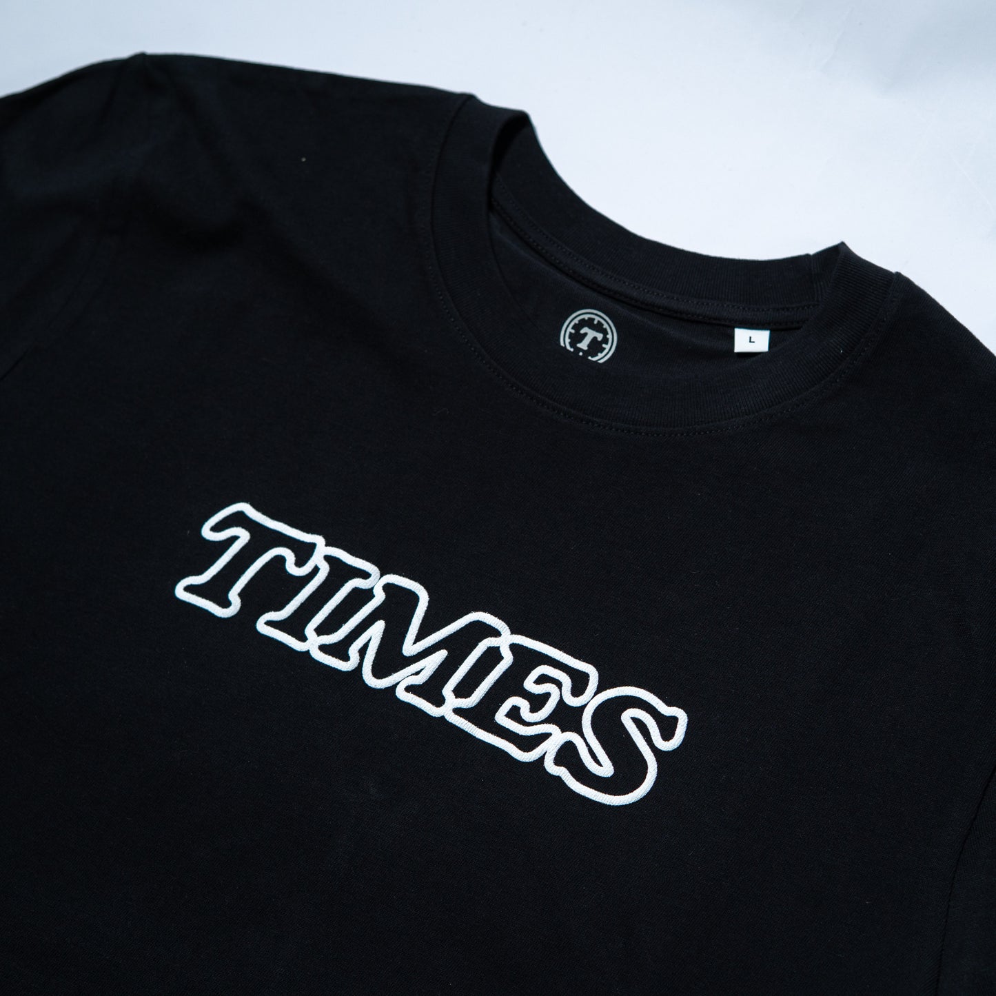 Times Logo Outlines T-Shirt Black