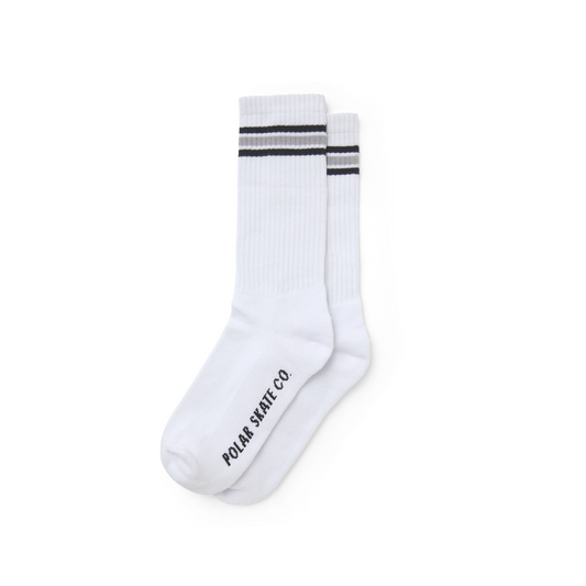 Polar Stripe Socks White / Grey