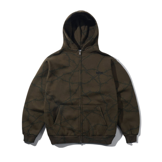 Butter Wired Zip-Thru Hood, Fudge