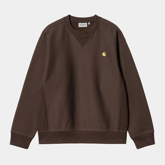 Carhartt WIP American Script Sweat Tobacco