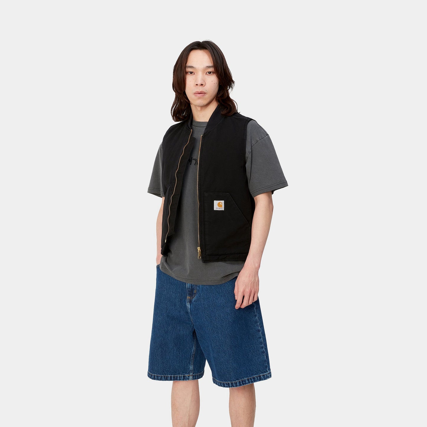 Carhartt WIP Classic Vest Black (rinsed)