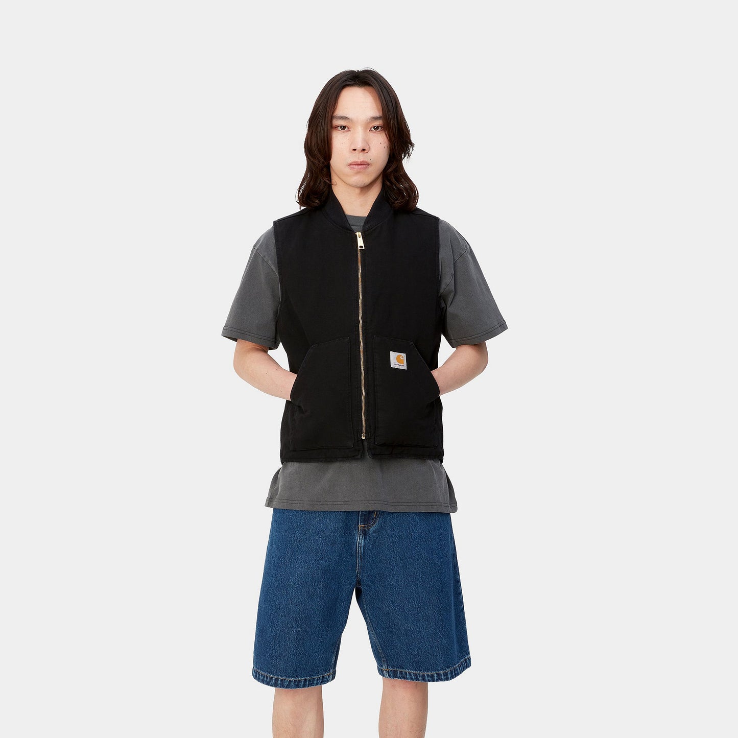 Carhartt WIP Classic Vest Black (rinsed)