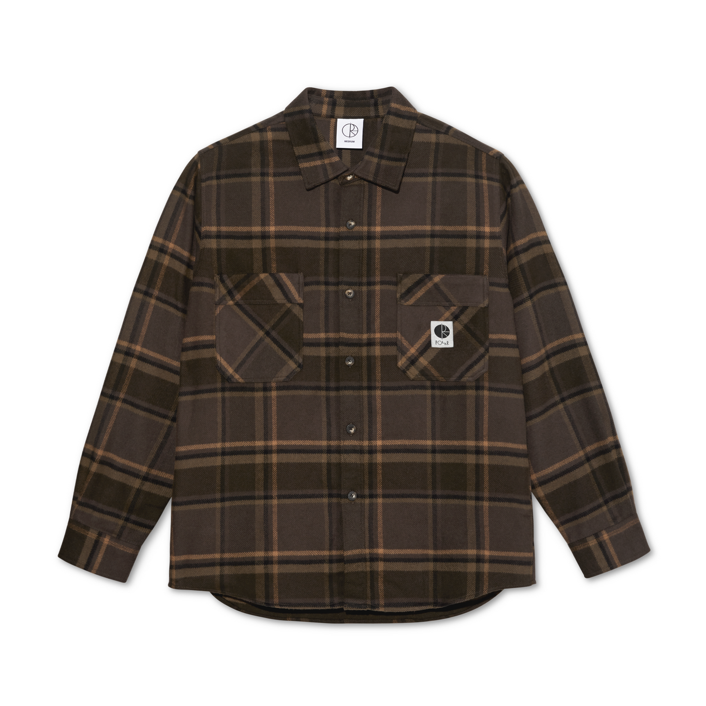 Polar Mike Longsleeve Flannel Shirt Brown/Mauve