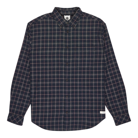 Element Button Down Regular Flannel Tartan Blue