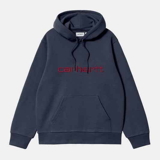 Carhartt WIP Hooded Carhartt Sweatshirt Air Force Blue / Malbec