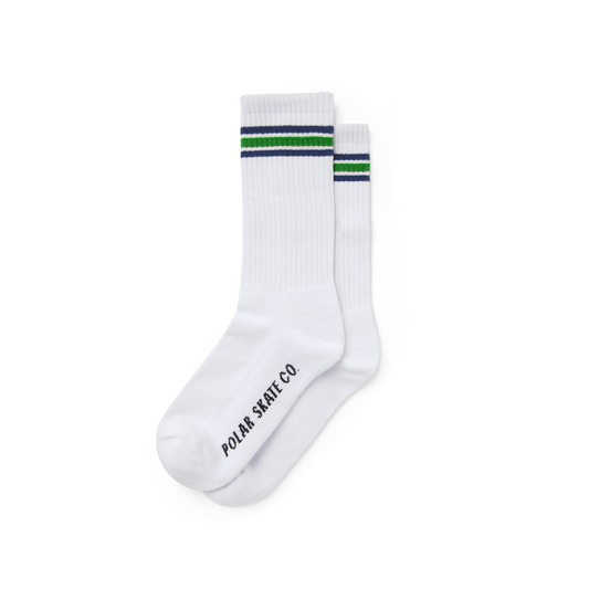 Polar Stripe Socks White / Blue / Green