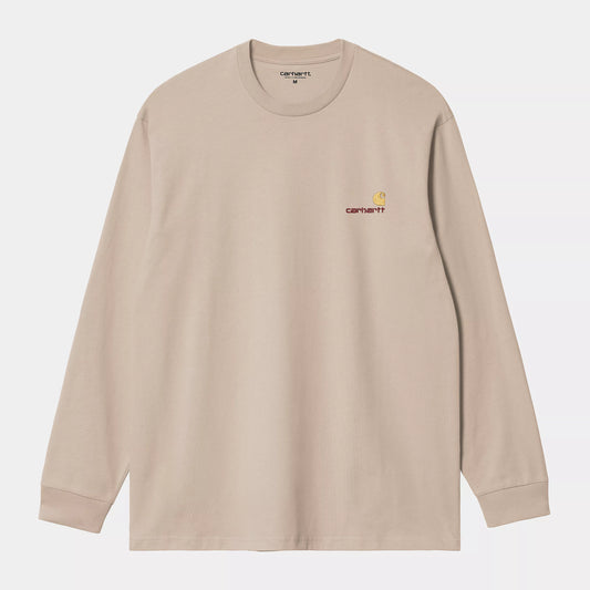 Carhartt WIP L/S American Script T-Shirt Fleur De Sel