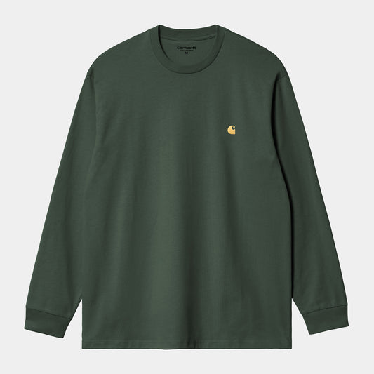 Carhartt WIP L/S Chase T-Shirt Sycamore Tree / Gold