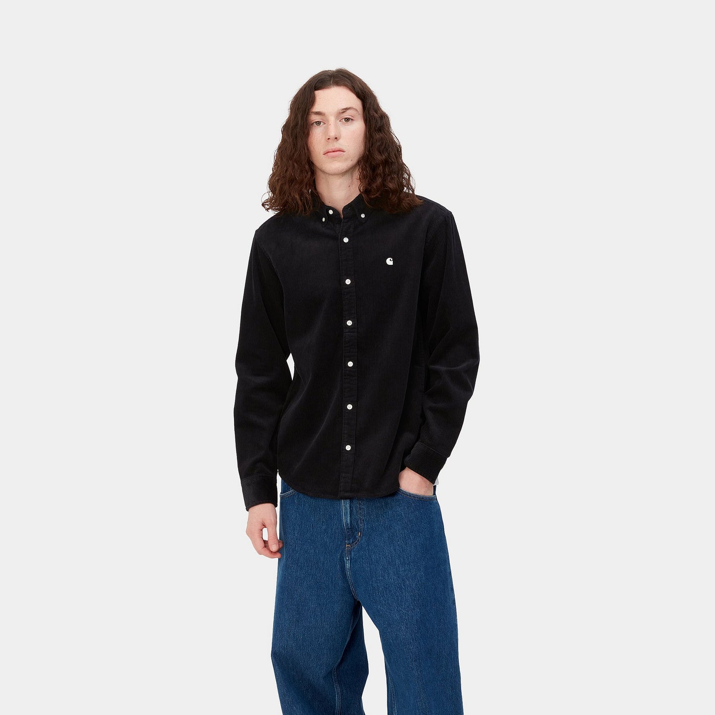 Carhartt WIP L/S Madison Cord Shirt Black