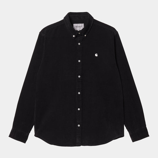 Carhartt WIP L/S Madison Cord Shirt Black / Wax