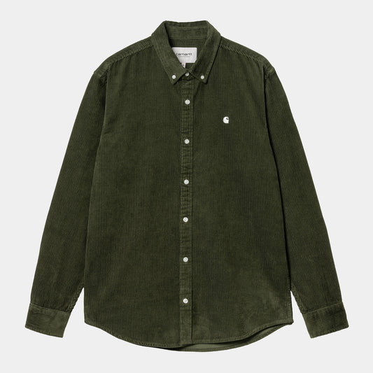 Carhartt WIP L/S Madison Cord Shirt Tarragon / Wax