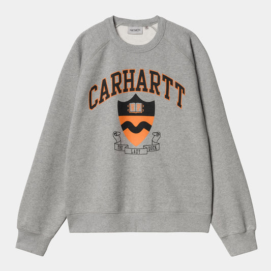 Carhartt WIP Lazy Duck Academy Sweat Grey Heather