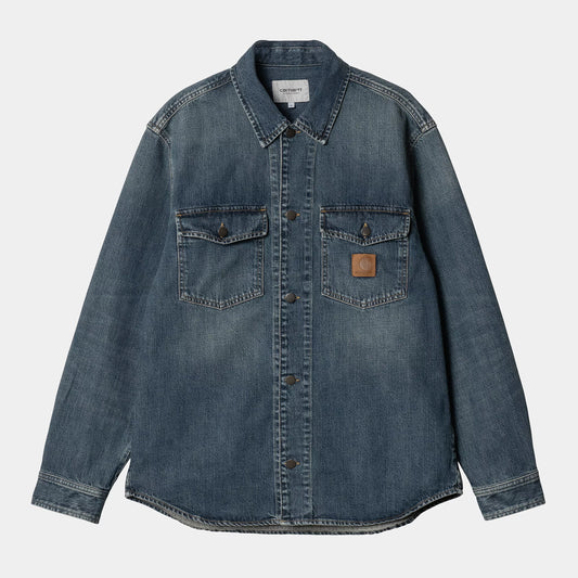 Carhartt WIP Lincoln Shirt Jac Blue (worn used wash)