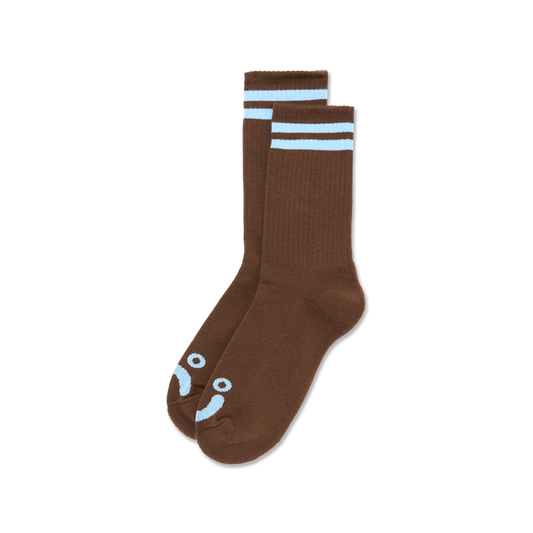 Polar Rib Socks Happy Sad Brown / Blue