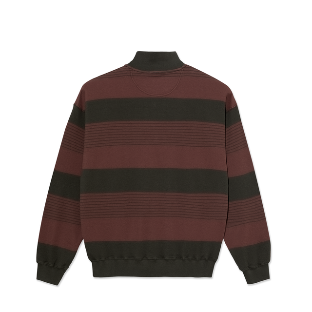Polar Surf Half Zip Ls Shirt Pique Dirty Black Brownstone