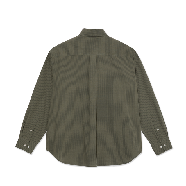Polar Ben Ls Shirt Army Green Check