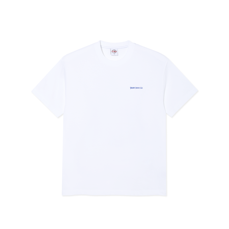 Polar Doodle Contrast Tee White / Ultramarine