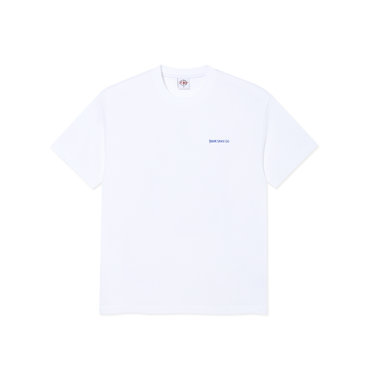 Polar Doodle Contrast Tee White / Ultramarine