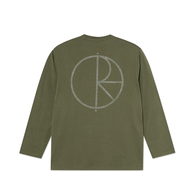 Polar Steve LS Tee Stroke Logo Army Green