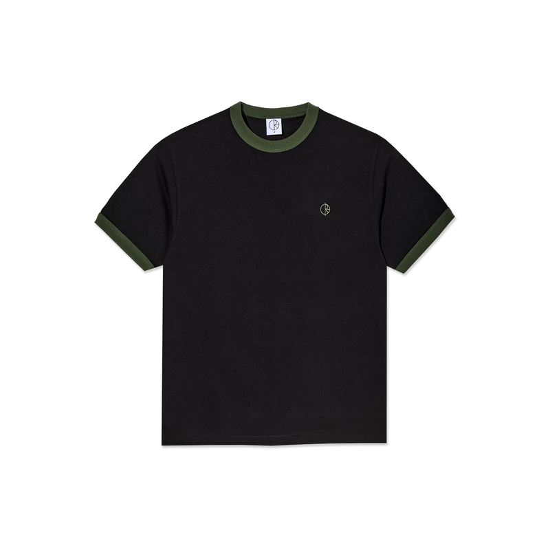 Polar Ringer Tee Black / Uniform Green