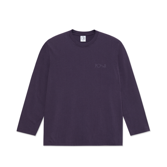 Polar Steve Ls Tee Stroke Logo Dark Violet