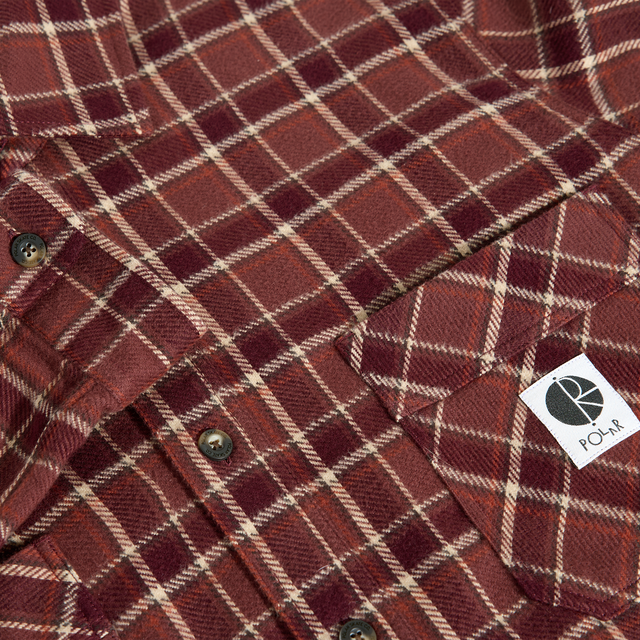 Polar Mike Ls Shirt Flannel Oxblood Check