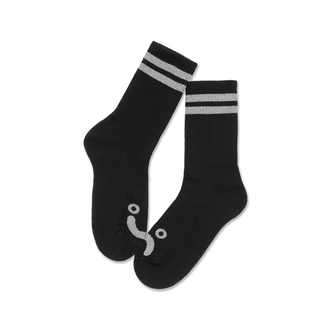 Polar Rib Socks Happy Sad Black / Heather Grey