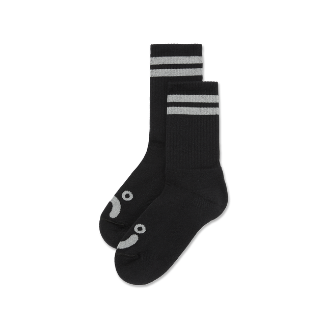 Polar Rib Socks Happy Sad Black / Heather Grey