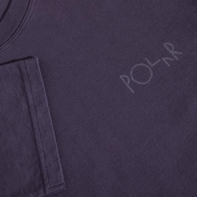 Polar Steve Ls Tee Stroke Logo Dark Violet